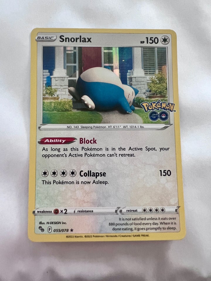 Samlekort, Snorlax holo