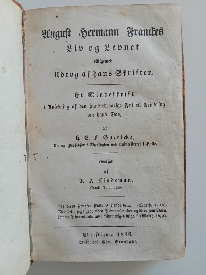 August Hermann Franckes Liv og