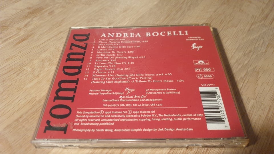 Andrea Bocelli: Romanza, pop