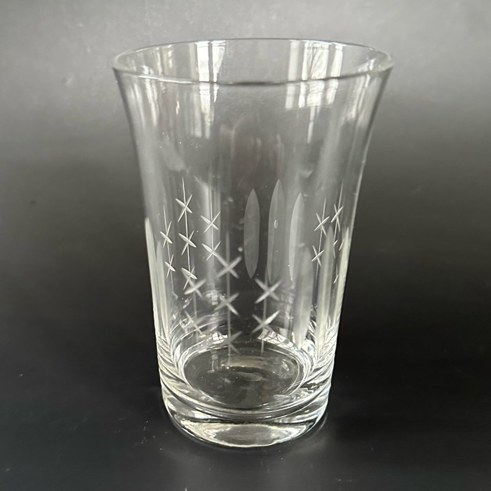 Glas 2 slebne vintage vandglas fra