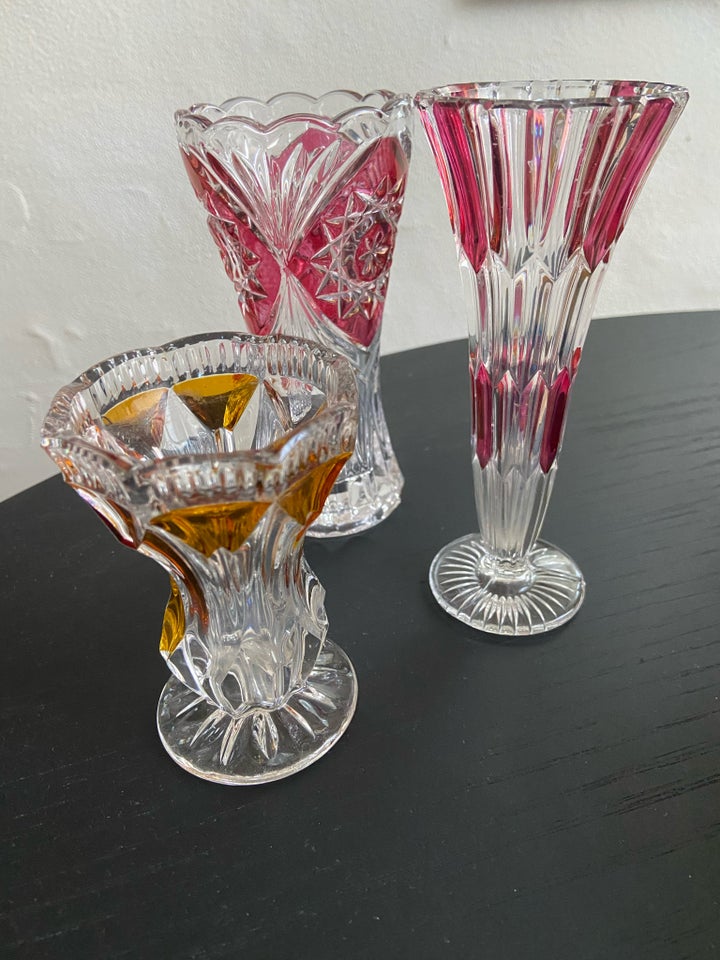 Glas Bøhmisk vase