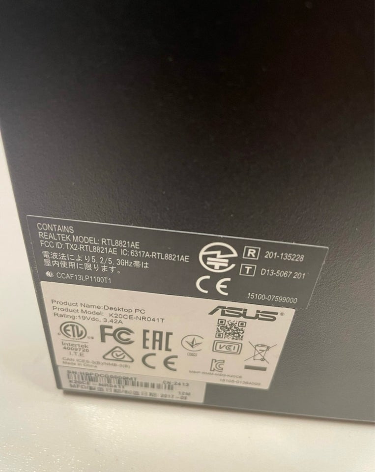 Asus, K20 CE-NR041T, 1.60 Ghz