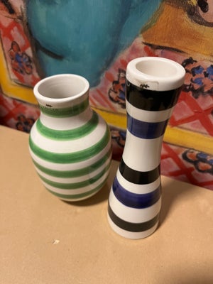 Keramik Vase og lysestage  K#228;hler