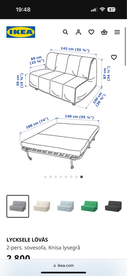 Sovesofa, IKEA