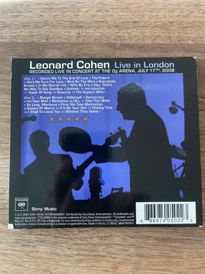 LEONARD COHEN: LIVE IN LONDON,