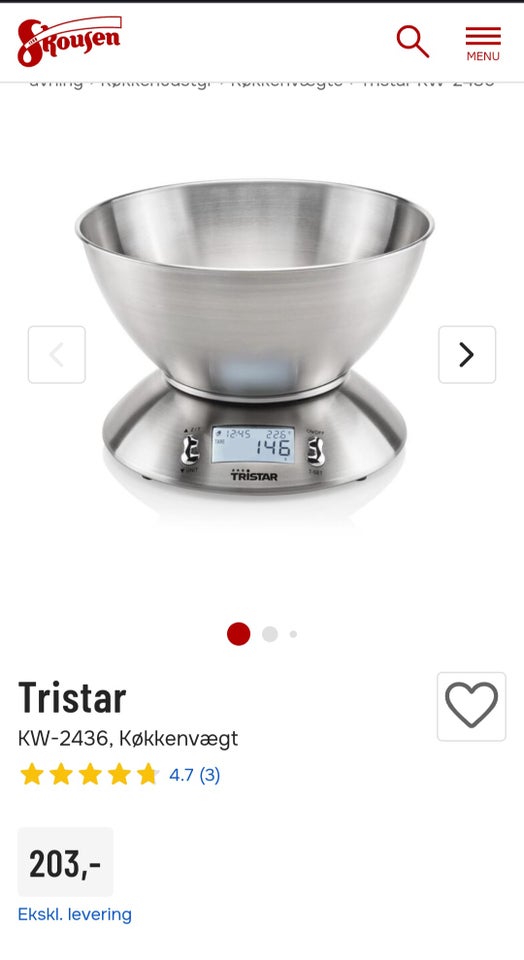 Køkkenvægt, Tristar