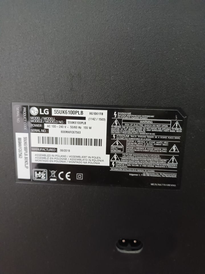 LG, 55UK6100PLB, 55"