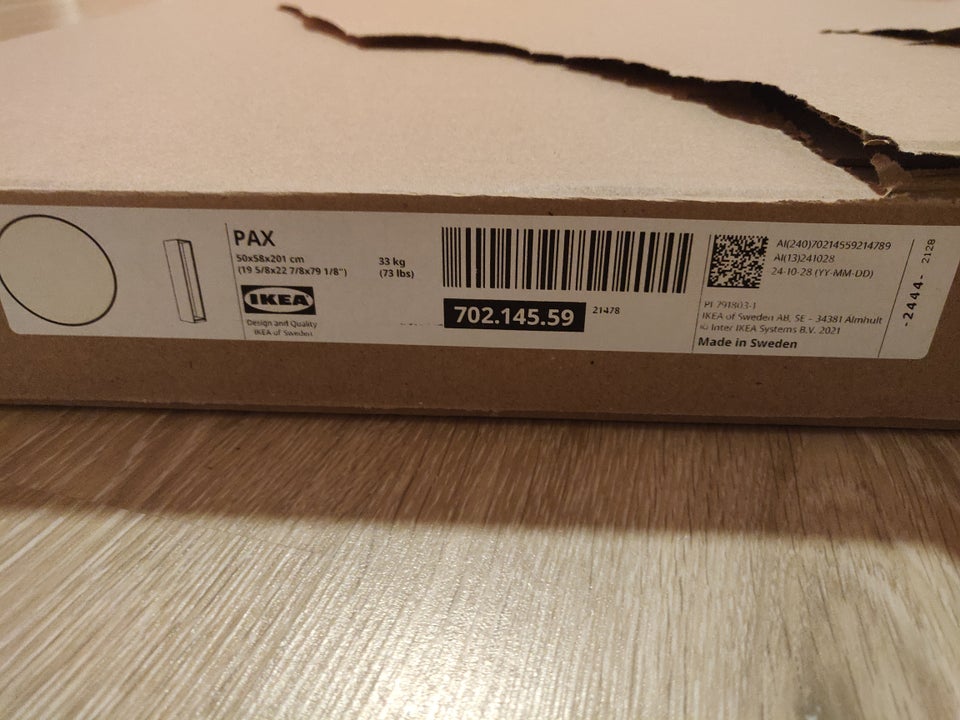 Garderobeskab, Ikea pax, b: 50 d: 58