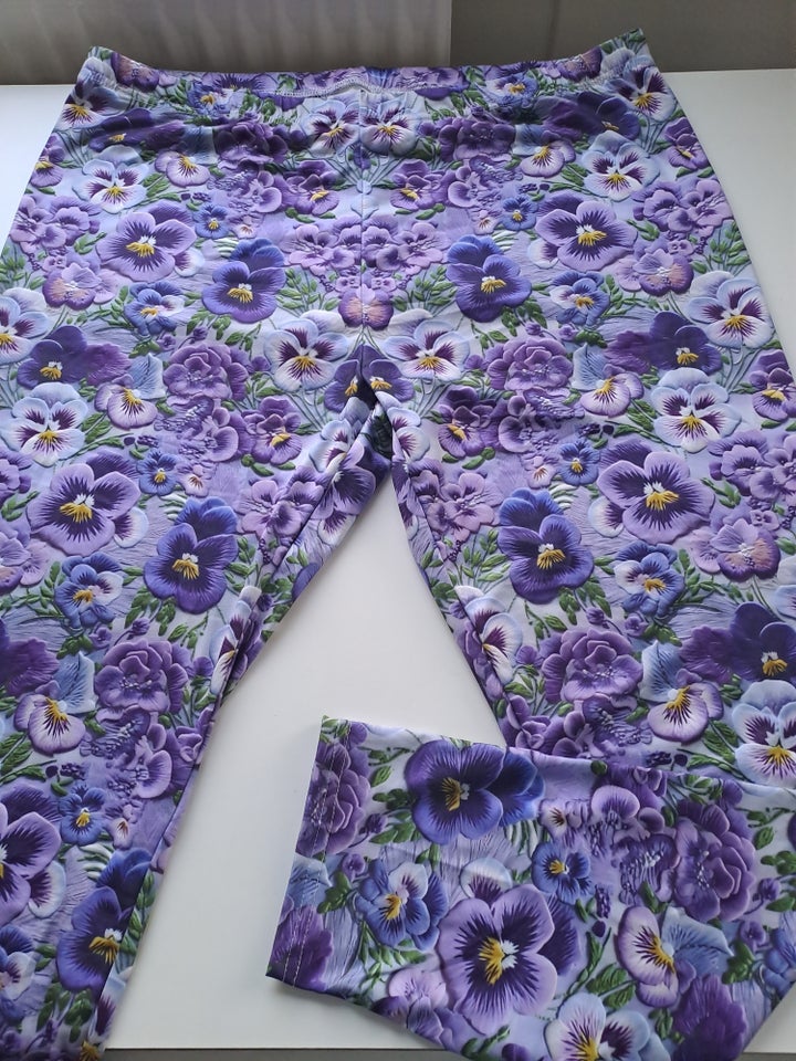 Leggings, Blomstret, str. 46