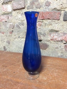 Vase Meget smuk Blå glasvase Made