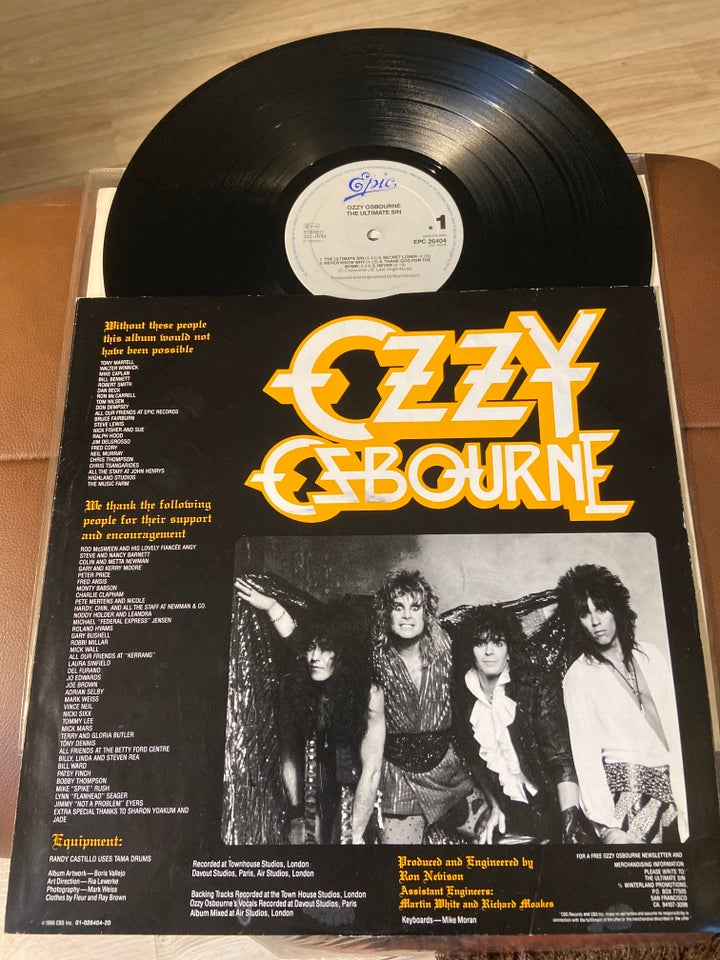 LP, Ozzy Osbourne, The Ultimate Sin