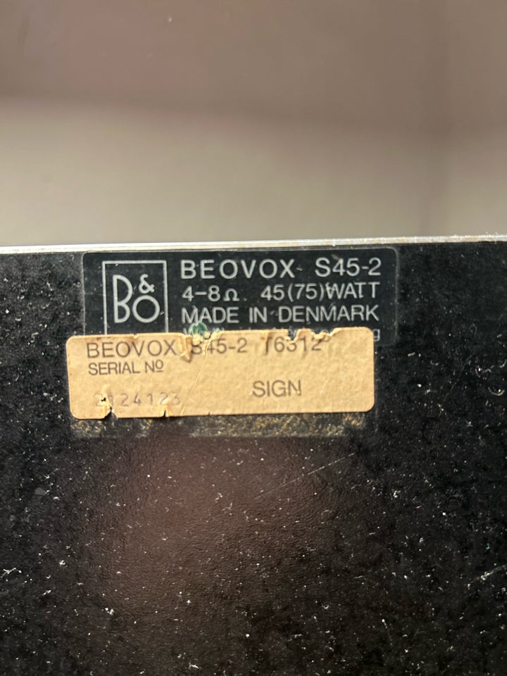 Højttaler, Bang  Olufsen, Beovox