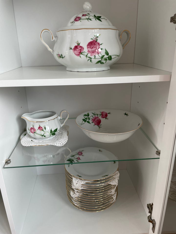 Porcelæn, Til 15 kuverter, Rosen