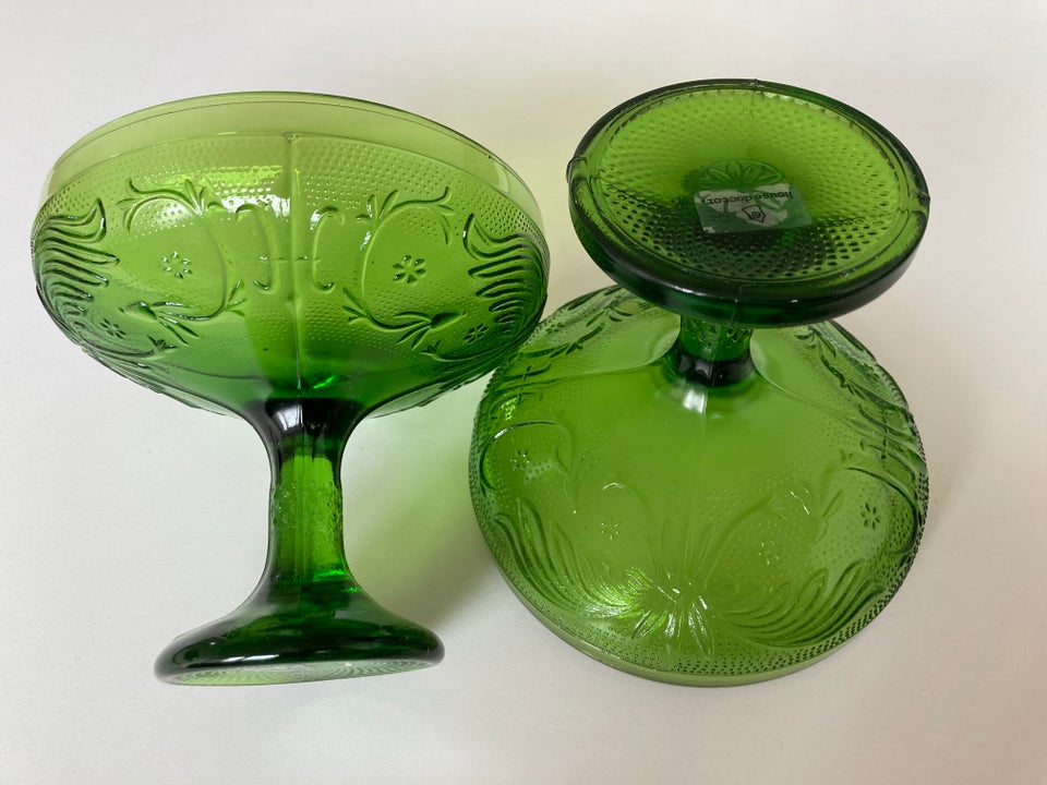 Grønt presset glas skål opsats 2