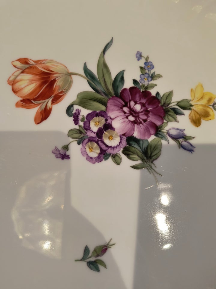 Porcelæn Saksisk Blomst fad