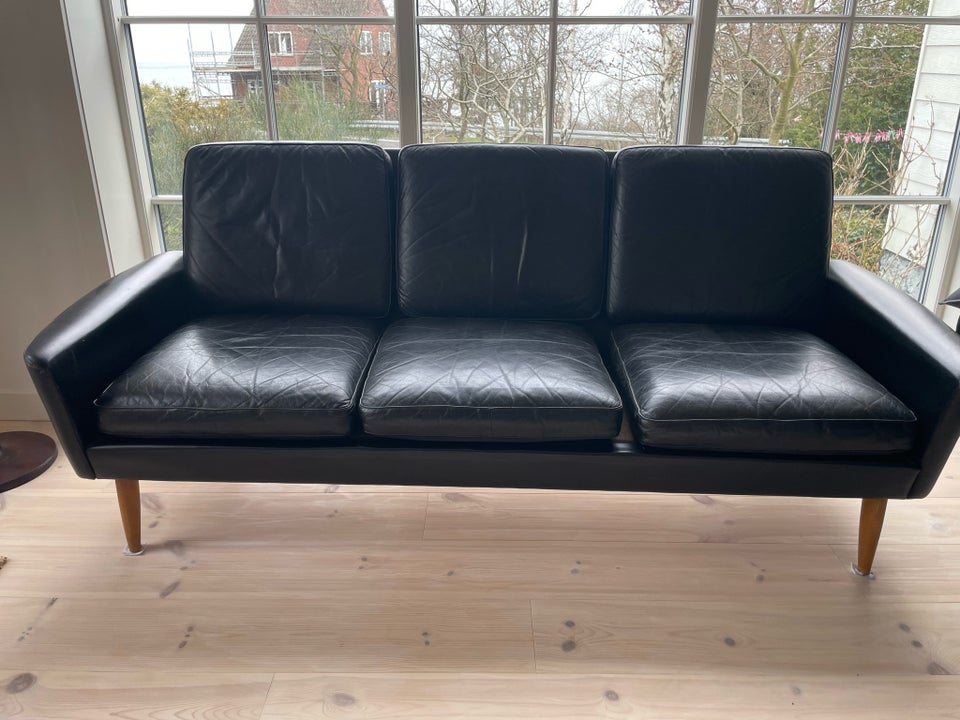 Sofa, læder, 3 pers.