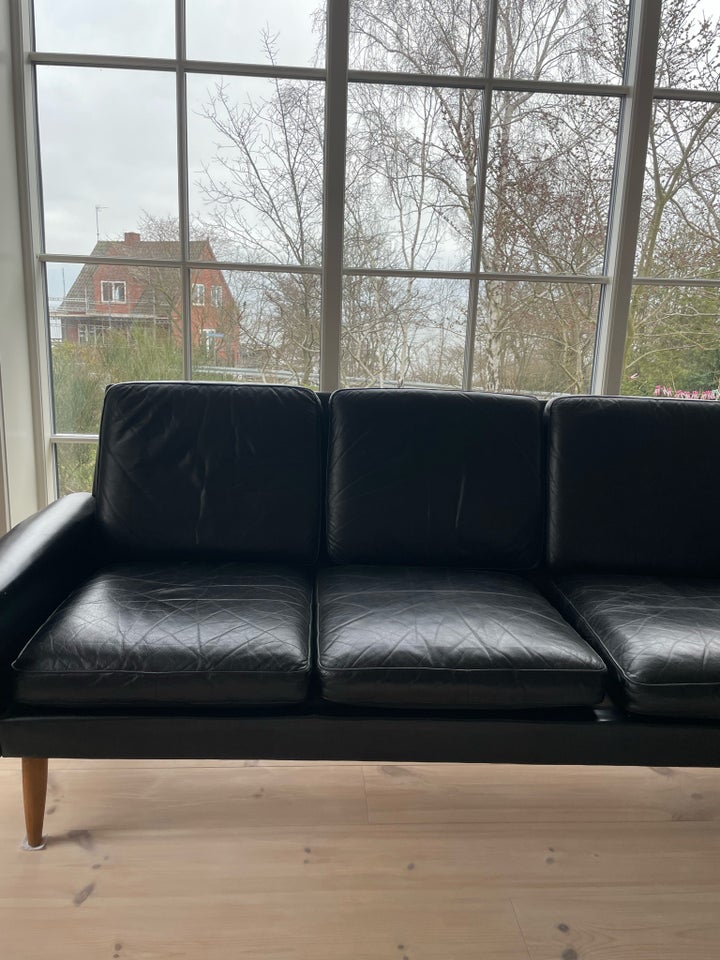 Sofa, læder, 3 pers.