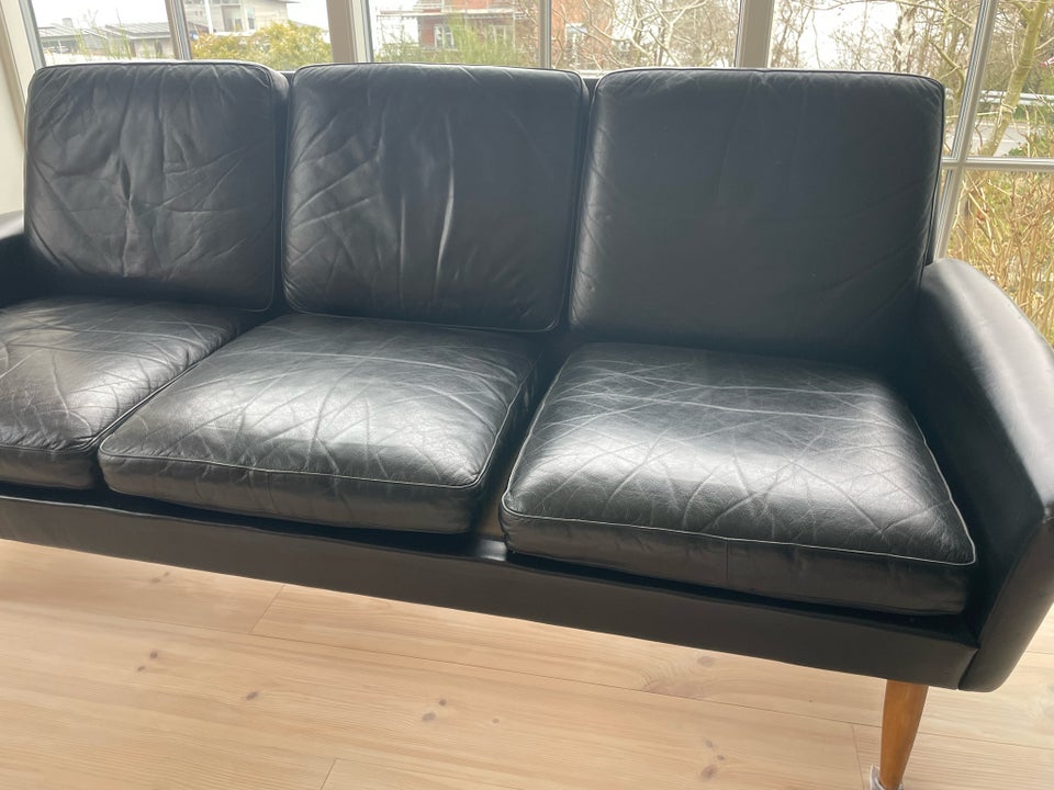 Sofa, læder, 3 pers.