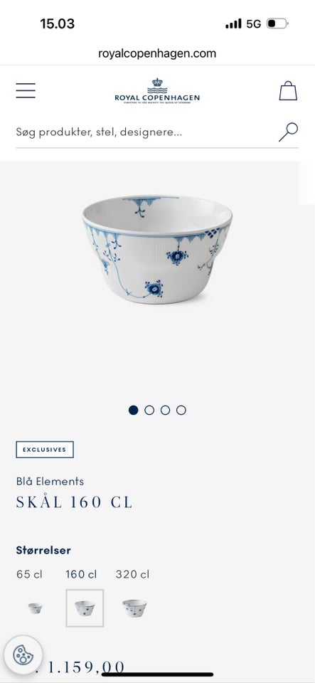 Porcelæn Skåle Royal Copenhagen