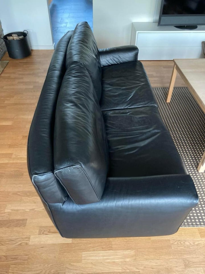 Sofa, læder, 4 pers.