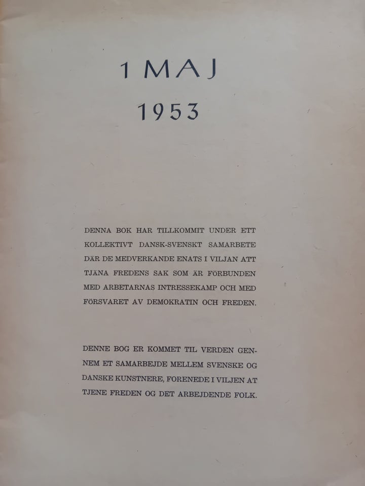 1 maj 1953 emne: kunst og kultur