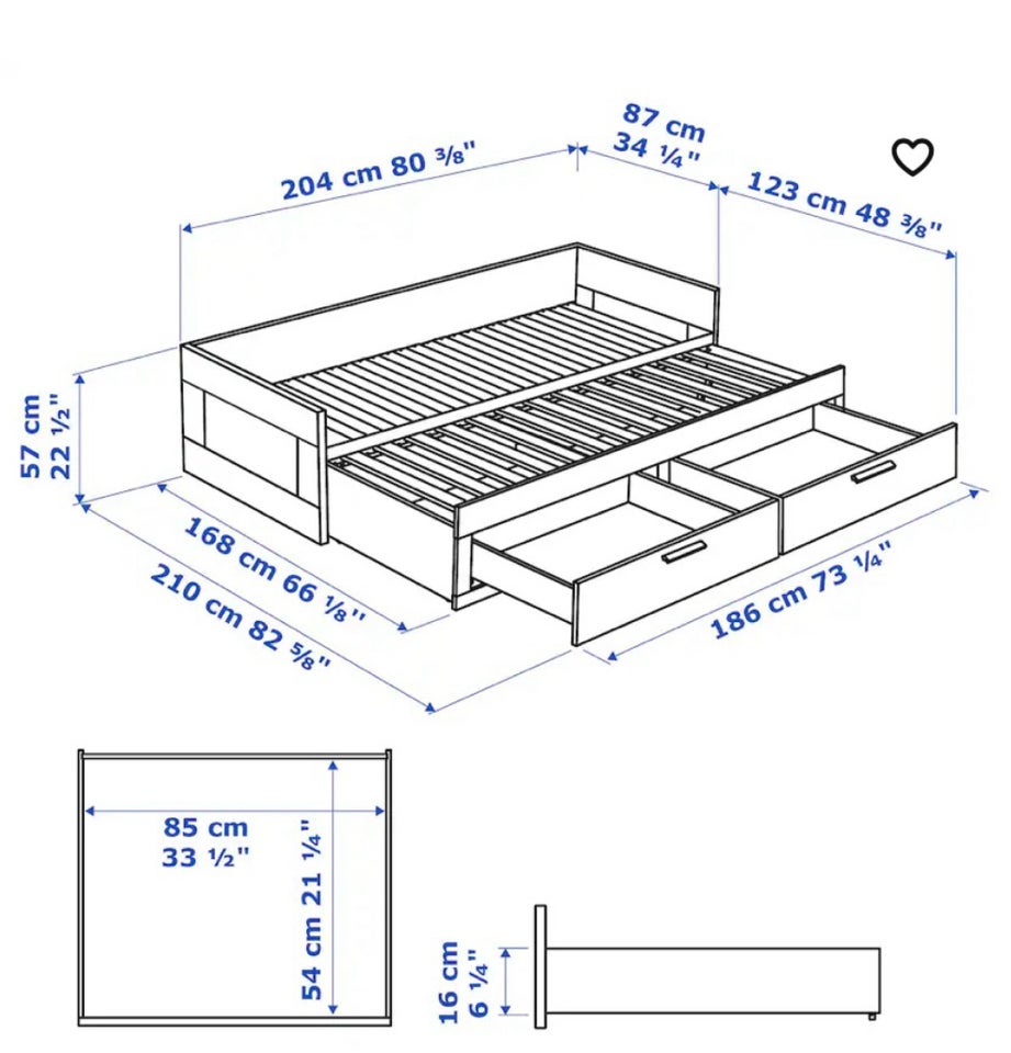 Andet Ikea Brimnes udtræksseng