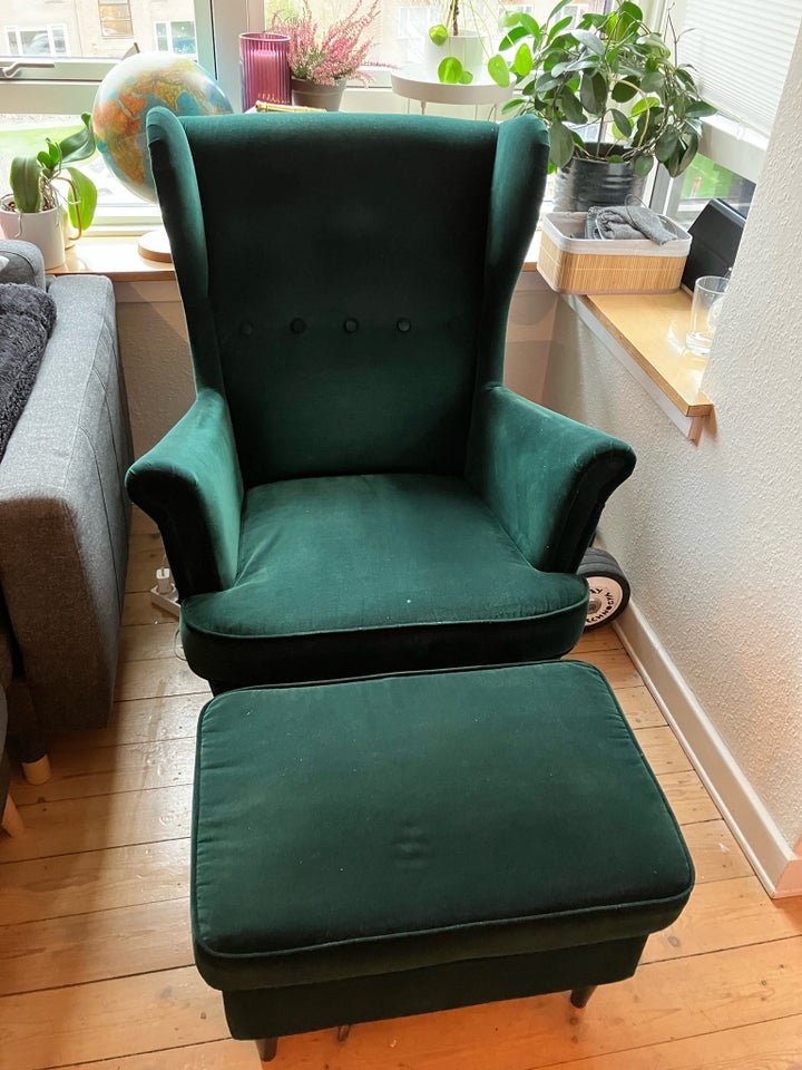 Lænestol, velour, Strandmon IKEA