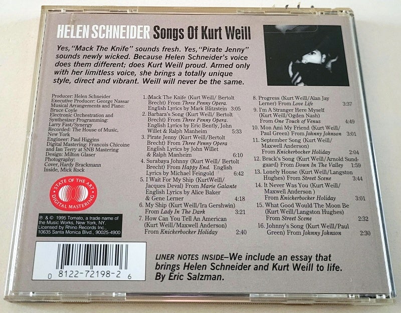 Helen Schneider: Song of Kurt