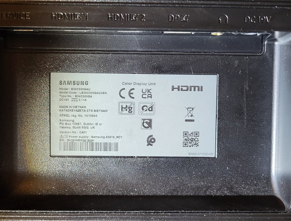 Samsung , S34c500gau , 34 tommer