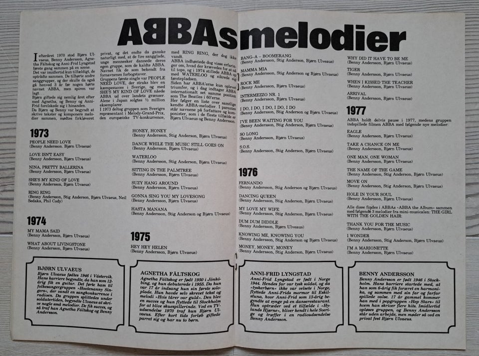 Abba - Plakat, Blad