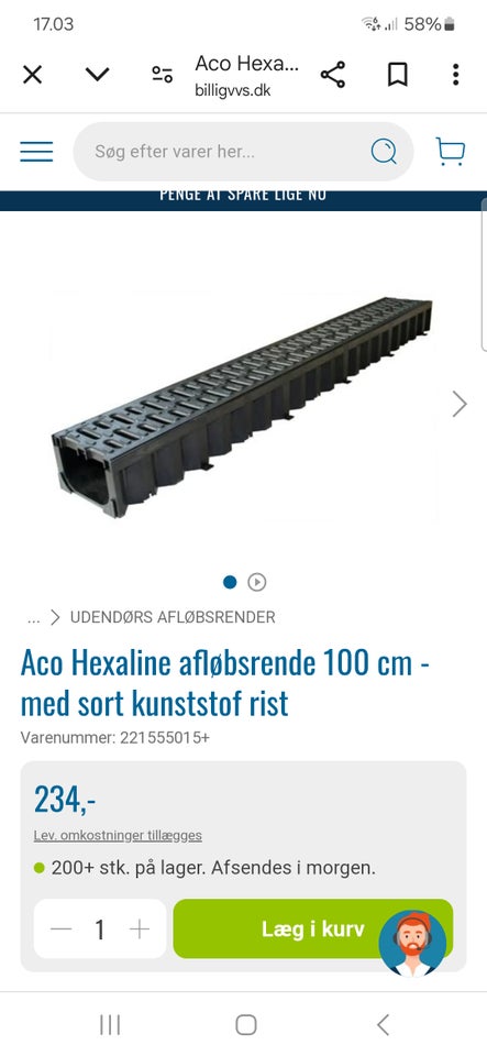 Arco Hexaline afløbsrender