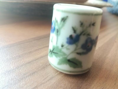 Porcelæn Mini lysestage 3 cm høj