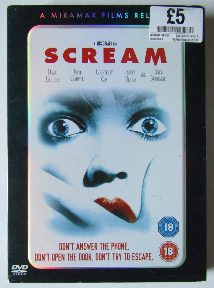 Scream, instruktør Wes Craven, DVD