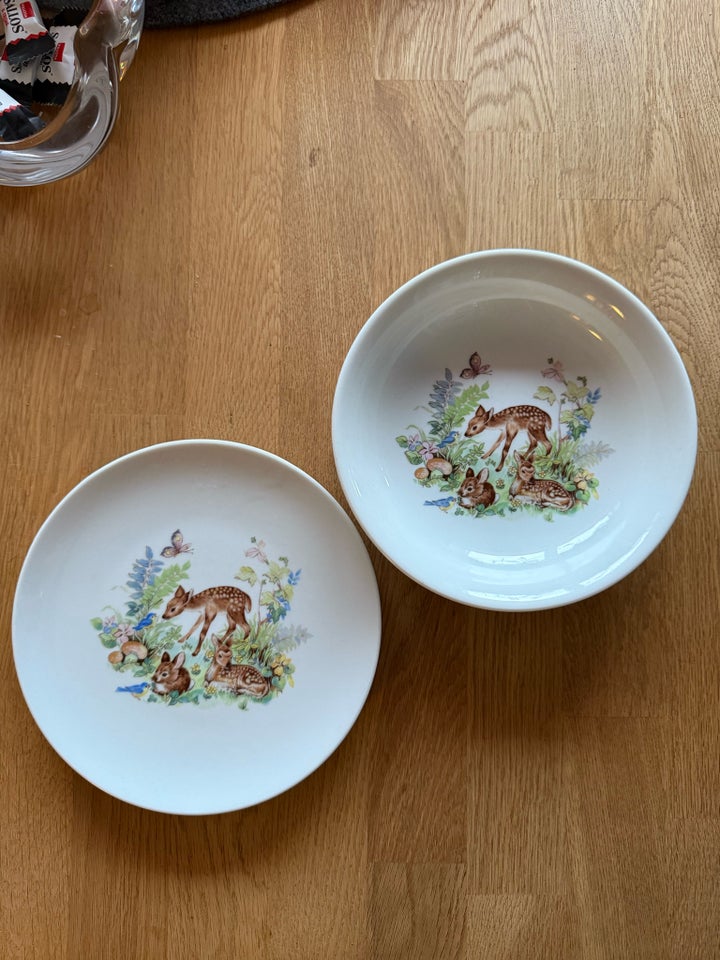 Porcelæn, Flad Tallerken  Dyb