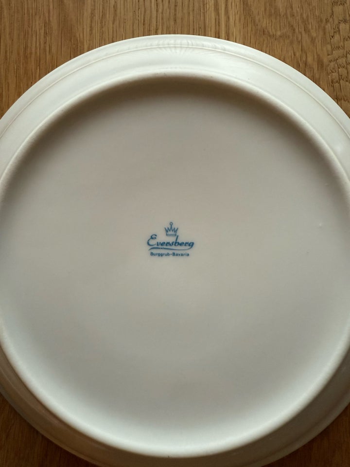 Porcelæn, Flad Tallerken  Dyb