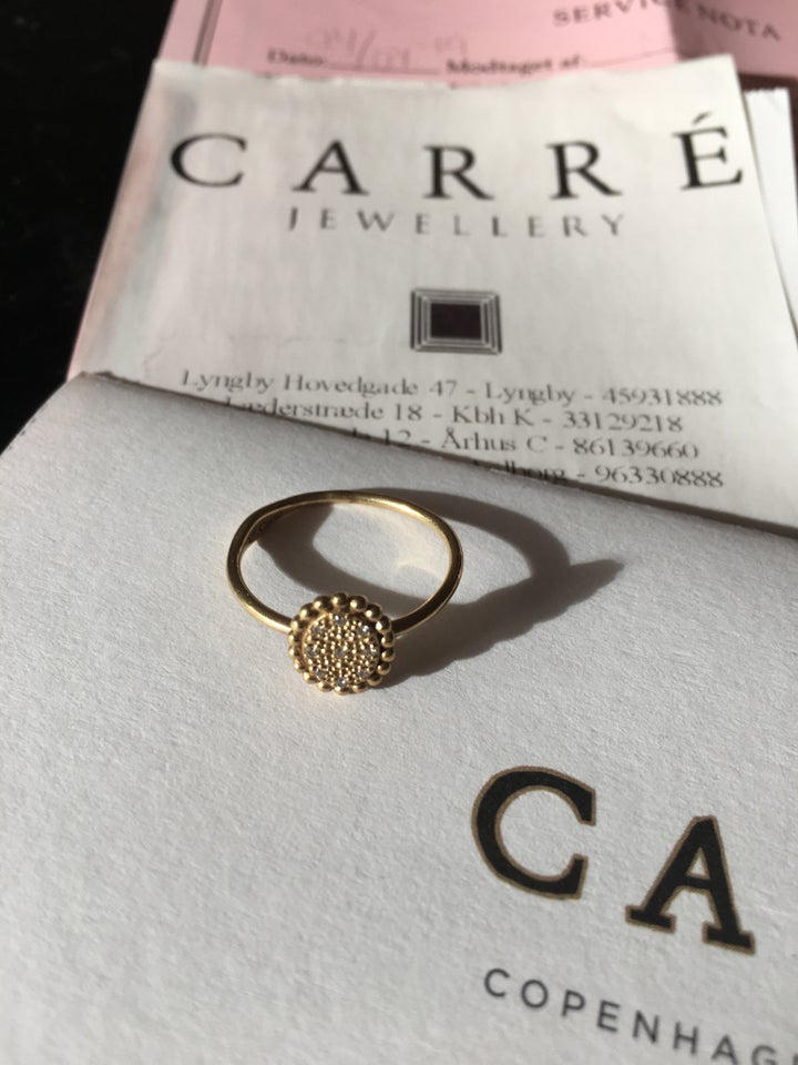 Ring, guld, Carre