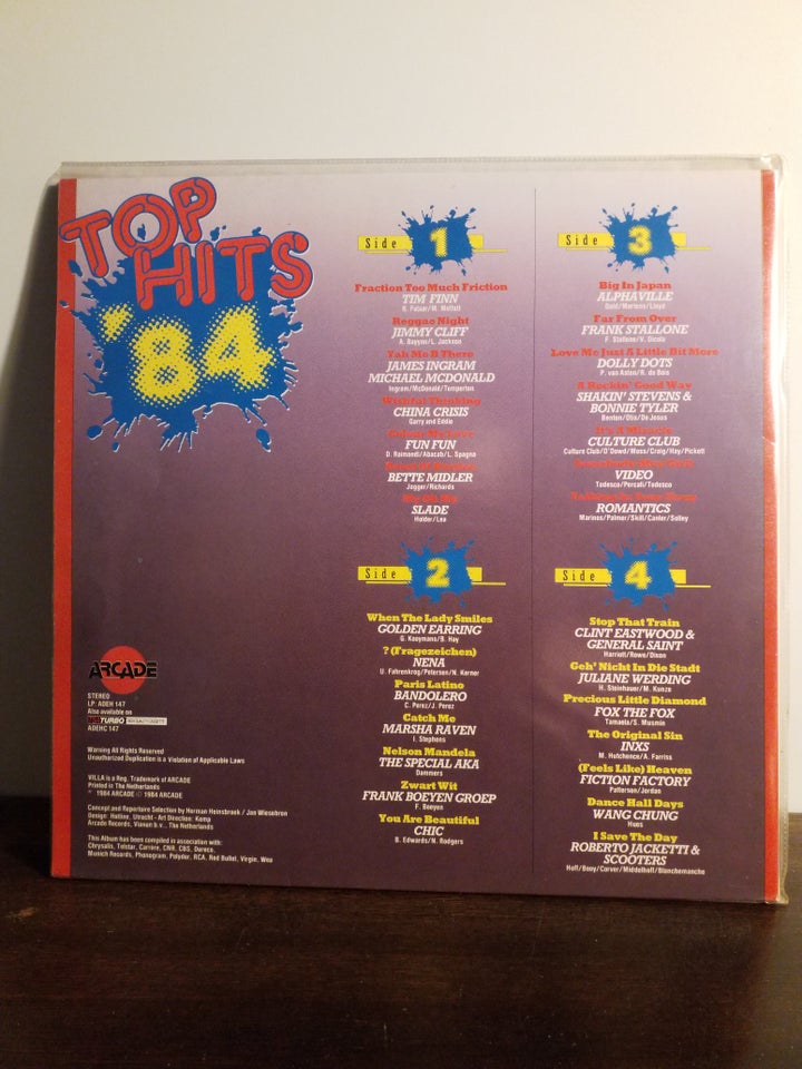 LP TOP HITS 84 Dobbelt lp