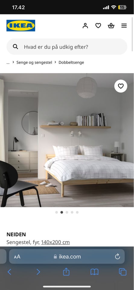 Sengeramme, Ikea NEIDEN, b: 140 l: