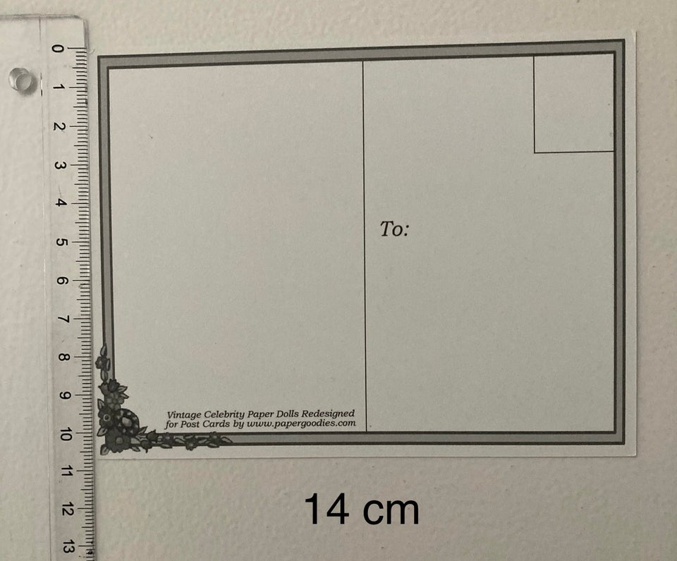 Påklædningsdukker, Postkort