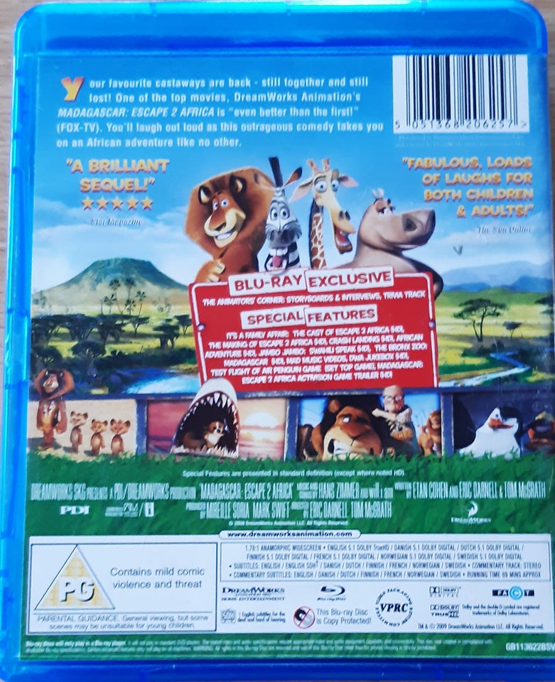 Madagaskar escape Afrika, DVD,