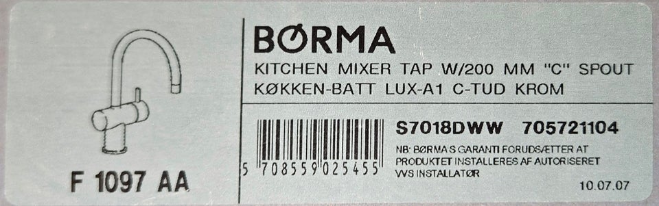 Børma, F1097AA, Krom