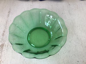 Glas Grøn glas skål