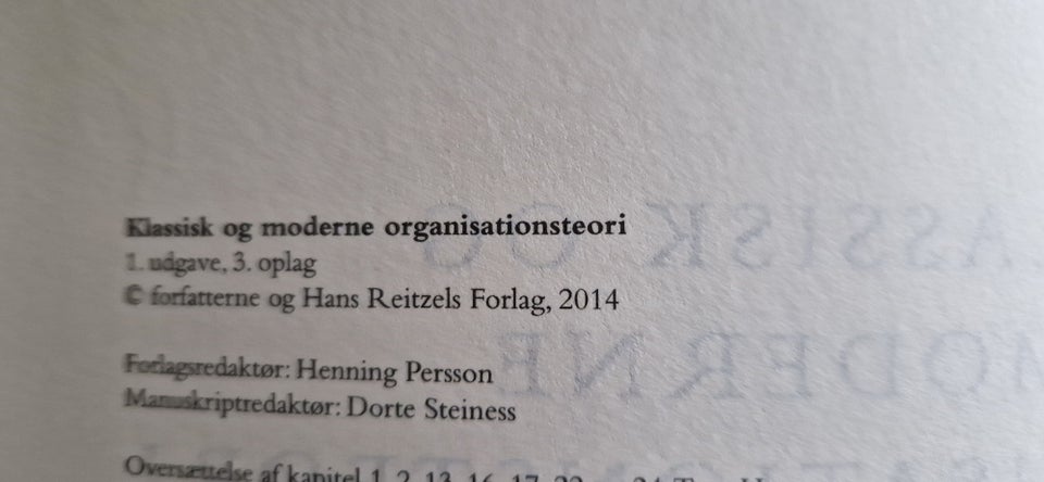 Klassisk og moderne organisations