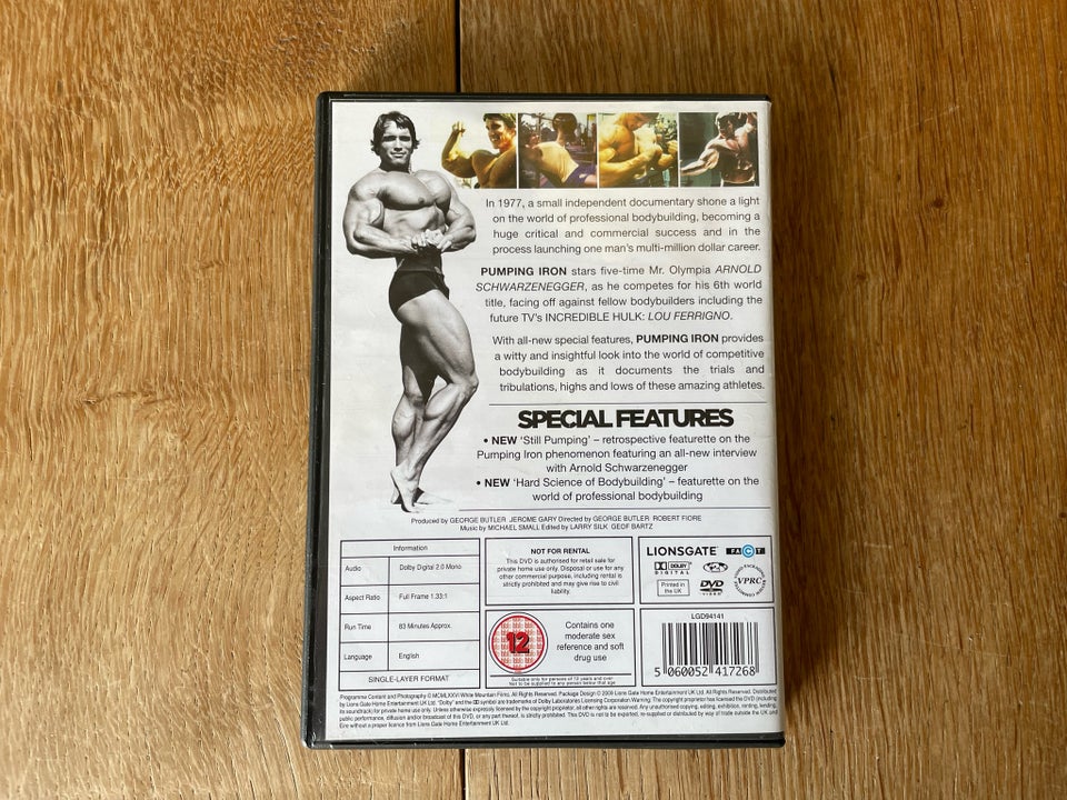 Pumping iron, DVD, dokumentar