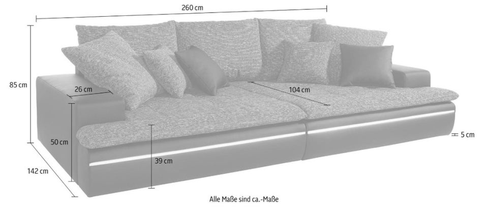 Sofa polyester 4 pers