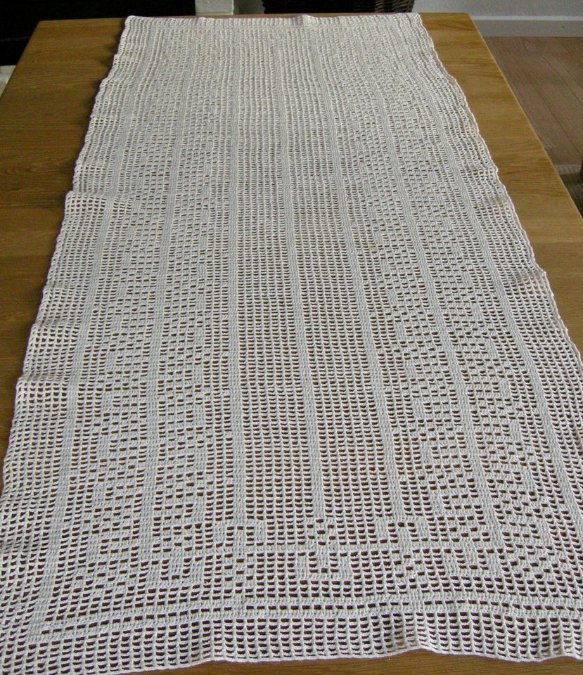 52x130 cm Håndhæklet bordløber