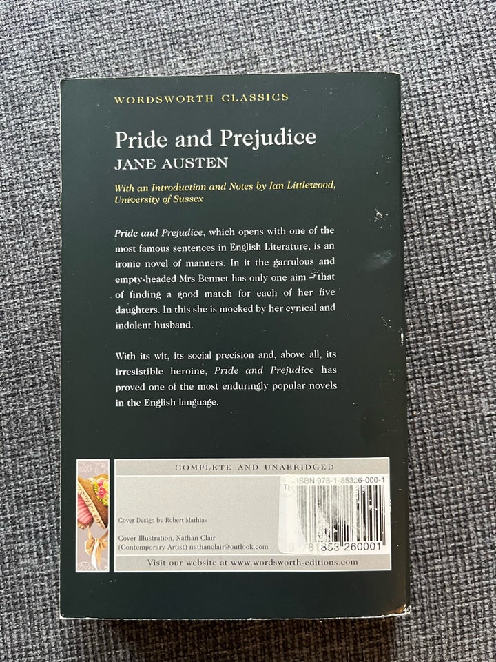 Pride and prejudice, Jane Austen,