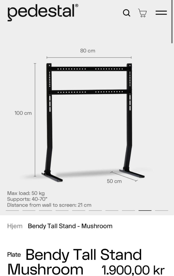 Pedestal TV stativ, Pedestal ,