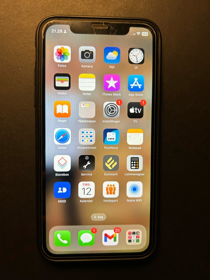 iPhone 11, 128 GB, sort