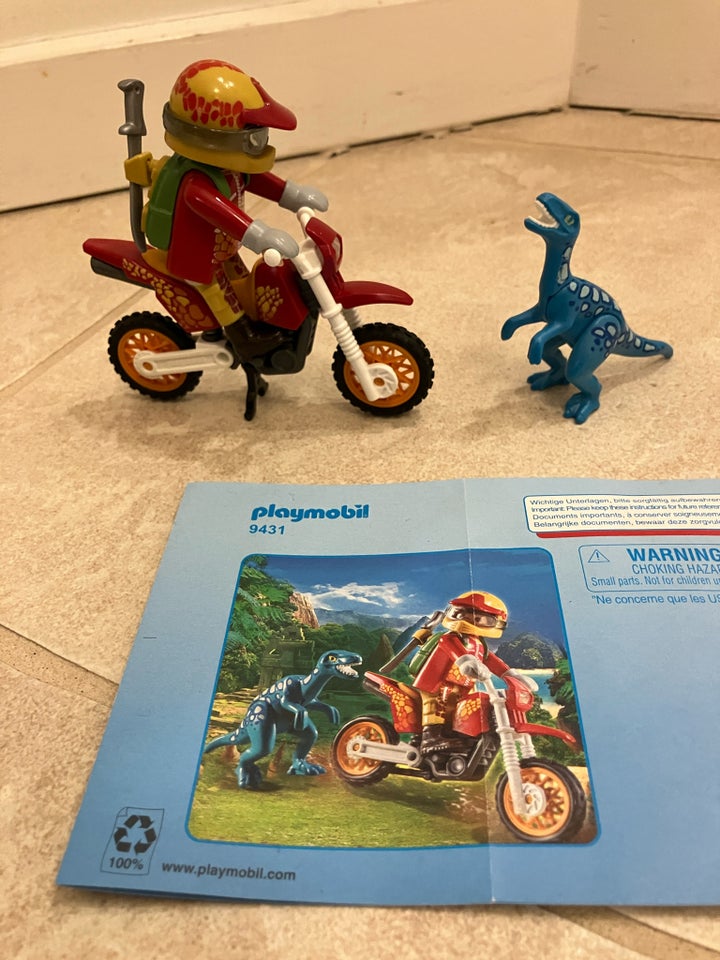 Playmobil, Raptor og motocross ,